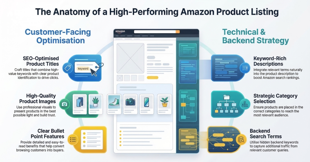 Product listing on Amazon